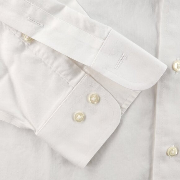 Brooks Brothers 16 34/35 Non-Iron All Cotton Point Slim White Long Sleeve Preppy - Picture 3 of 16